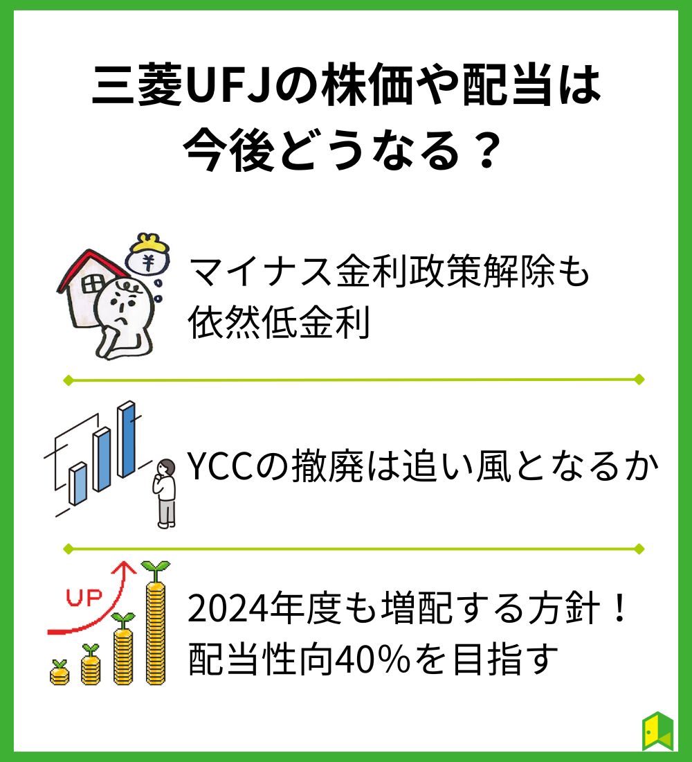 三菱UFJの株価や配当は今後どうなる？将来性や見通しを分析