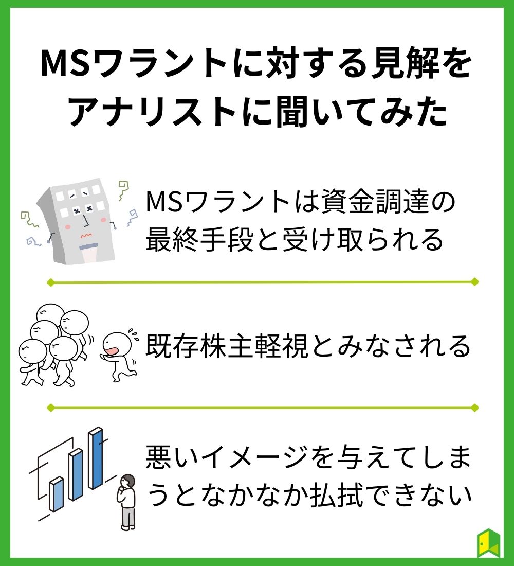 MSワラントの見解をアナリストに聞いてみた