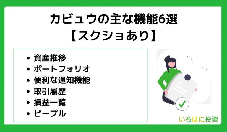 カビュウの主な機能6選【スクショあり】