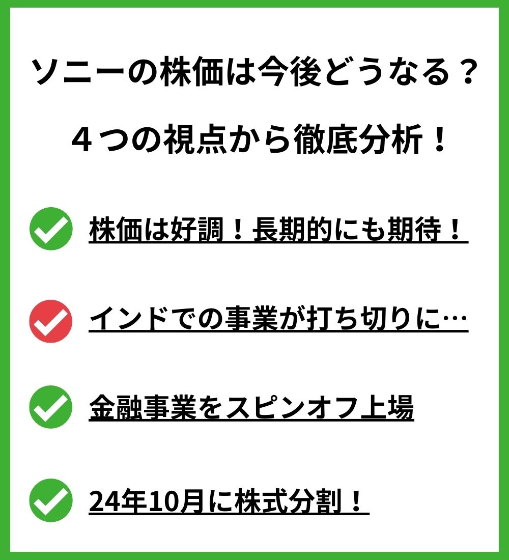 ソニーの株価は今後どうなる？将来性の分析　の見出し画像