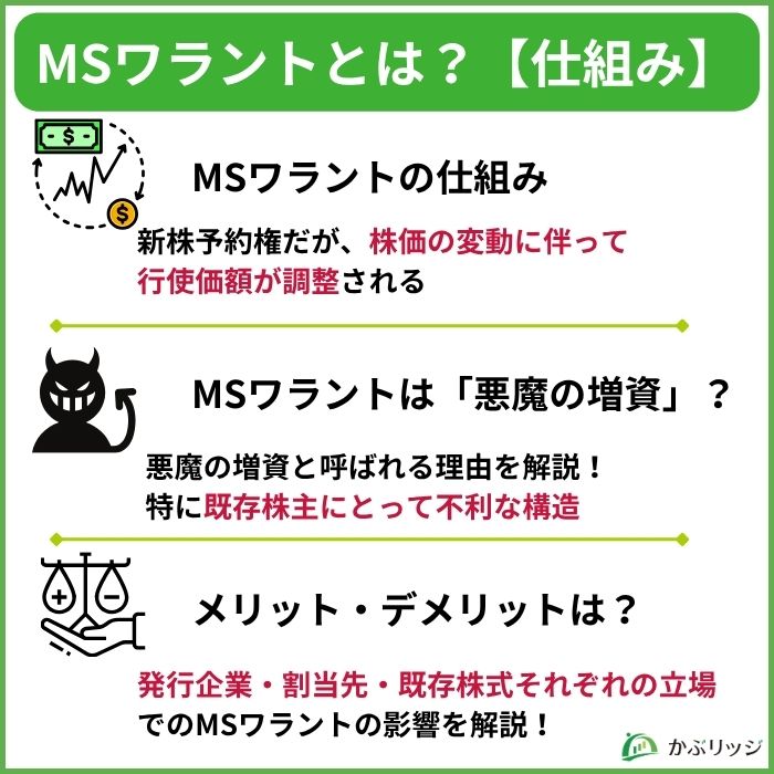 MSワラントとは?仕組みを解説