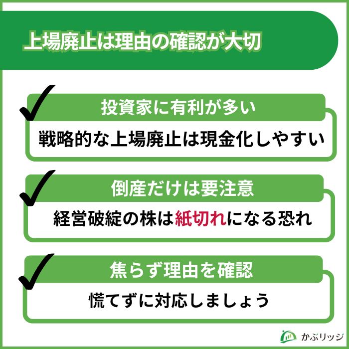 上場廃止 まとめ