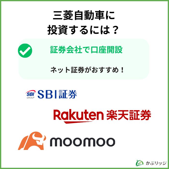 三菱自動車に投資するには？