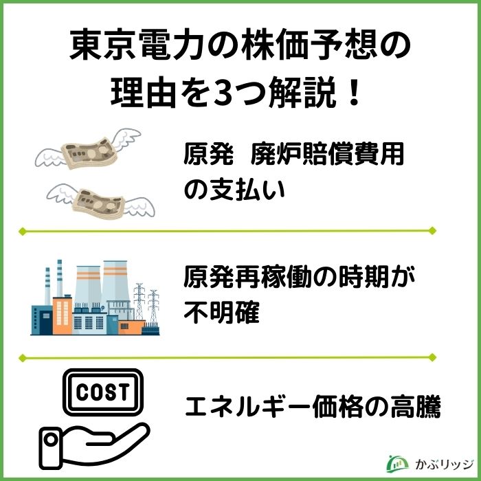 東京電力の株価予想の理由を3つ解説