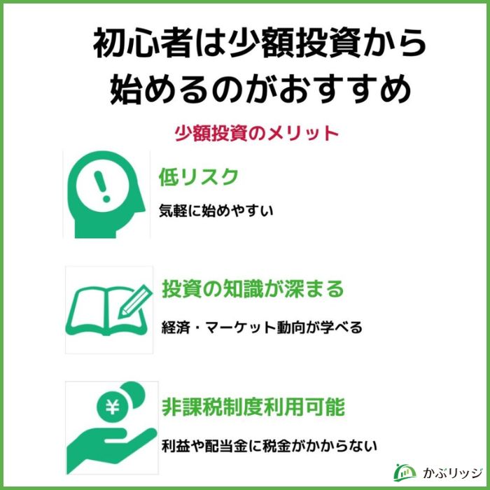 初心者は少額投資から始めるのがおすすめ