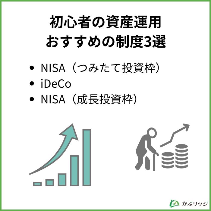 初心者の資産運用でおすすめの制度3選