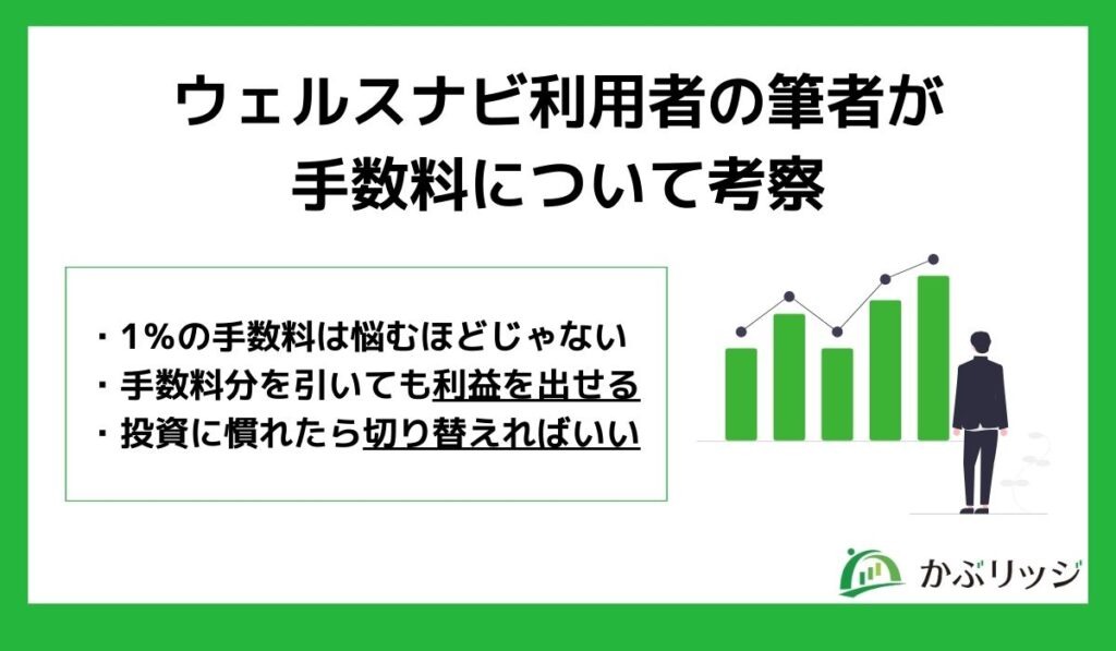 ウェルスナビ利用者の筆者が手数料について考察
