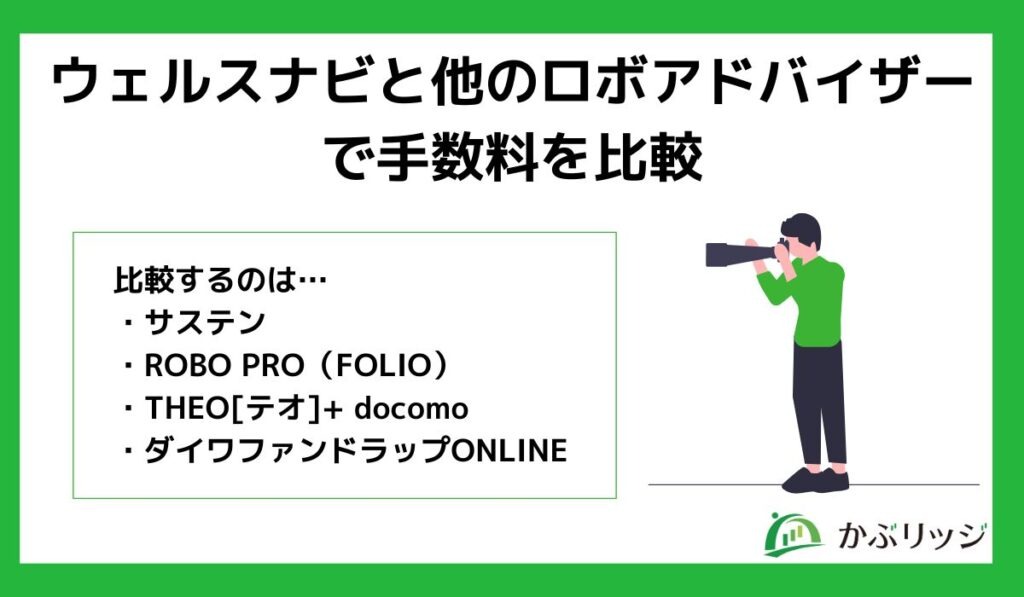 ウェルスナビと他のロボアドバイザーで手数料を比較