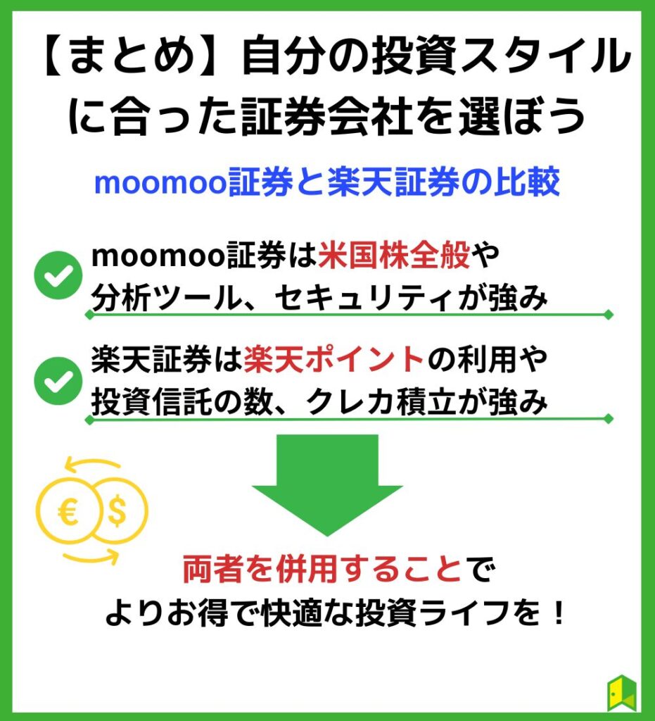 【まとめ】自分の投資スタイルに合った証券会社を選ぼう 見出し画像