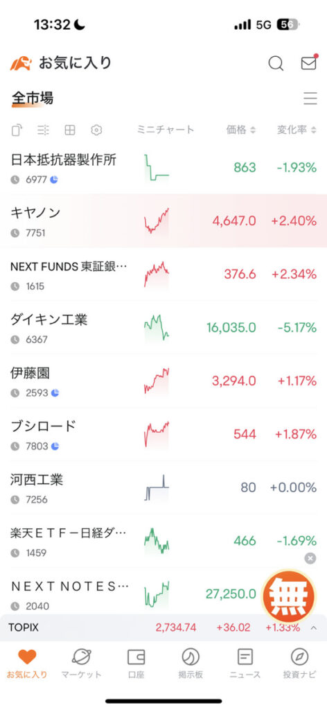 moomooデモトレやり方1