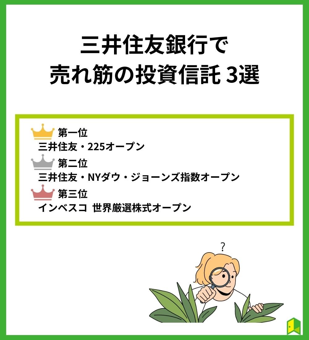 三井住友銀行で売れ筋の投資信託3選
