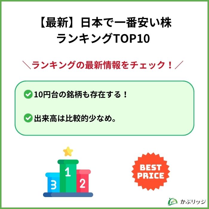 日本で一番安い株