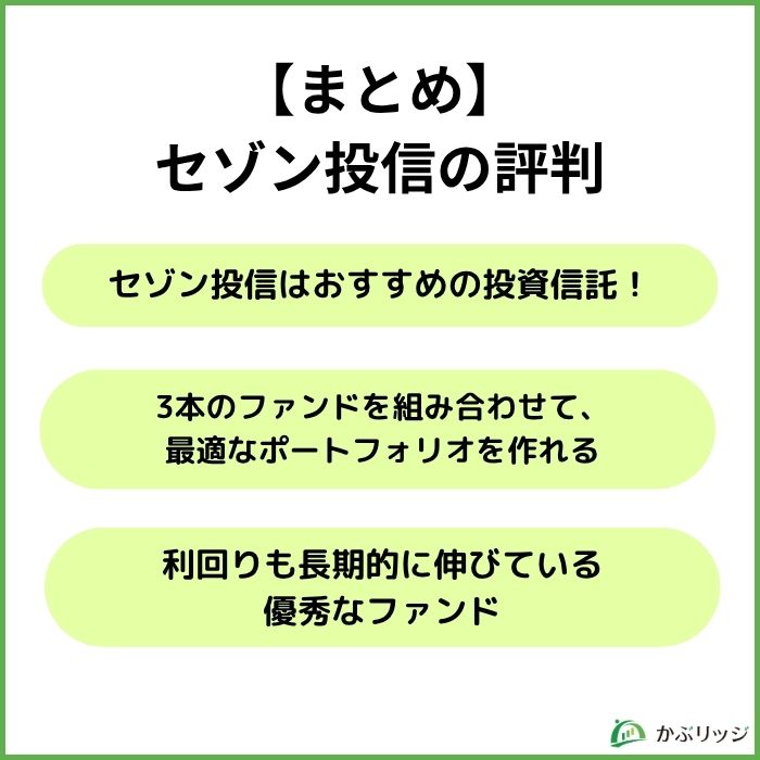 【見出し画像】まとめ:セゾン投信の評判