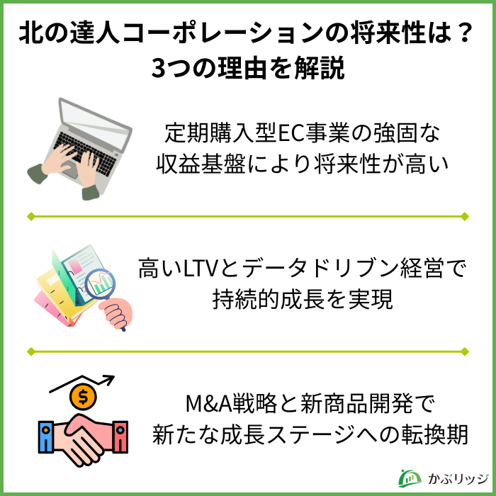 北の達人　3つの理由