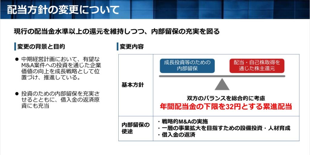 信和の配当方針