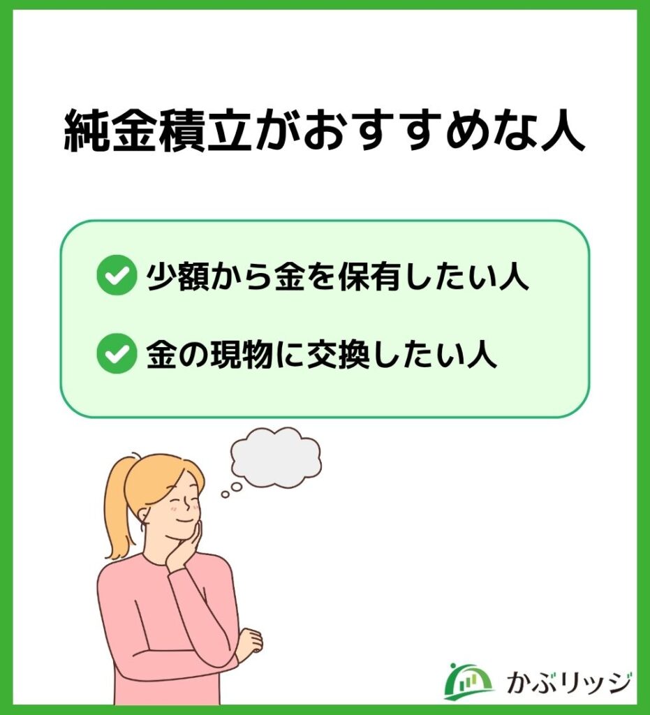 純金積立がおすすめな人