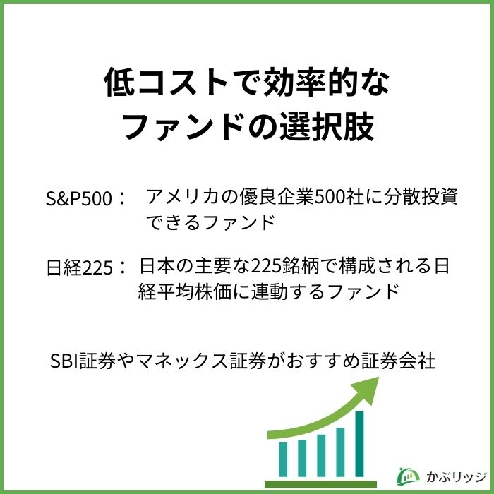 低コストで効率的なファンドの選択肢