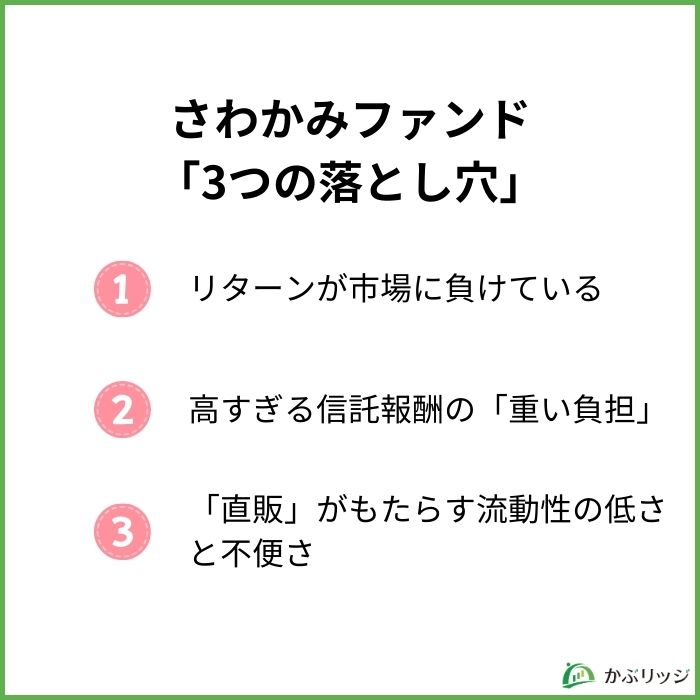 さわかみファンド「3つの落とし穴」
