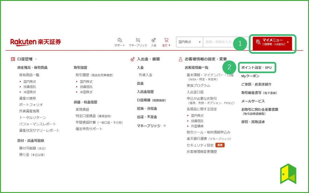 ポイント設定・SPU