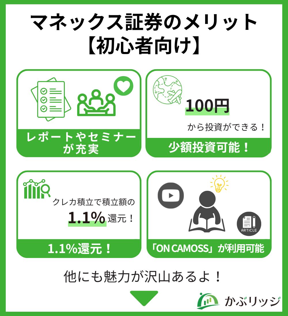 マネックス証券のメリット