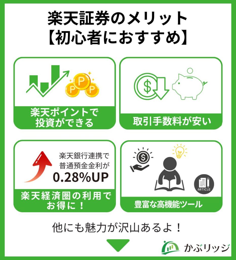 楽天証券のメリット【初心者におすすめ】