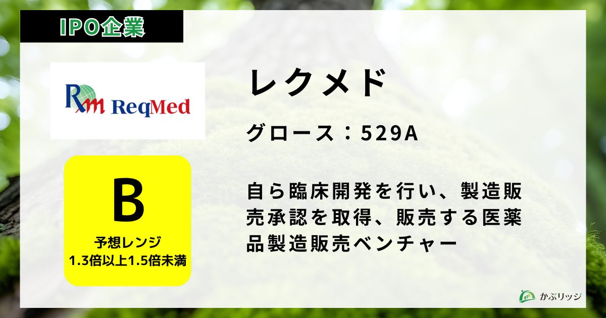 レクメド（529A）のIPO初値予想と上場概要紹介