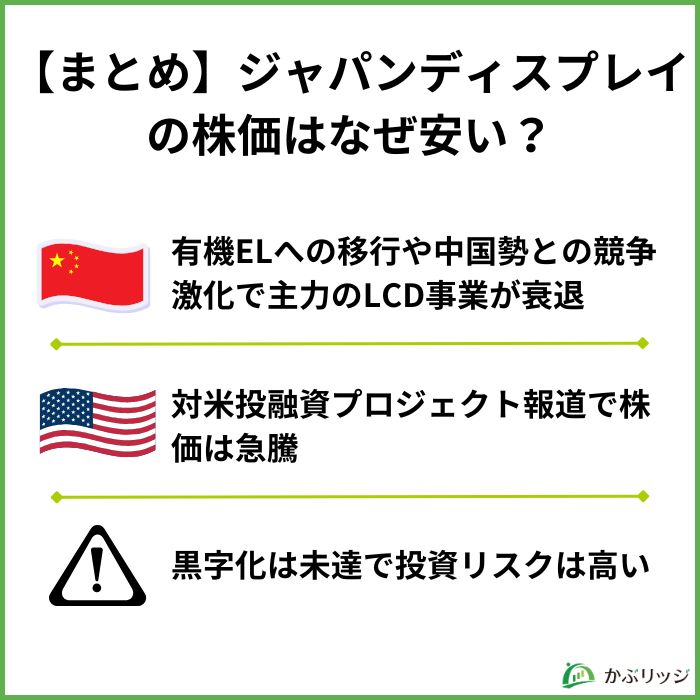 【まとめ】ジャパンディスプレイの株価はなぜ上昇している?