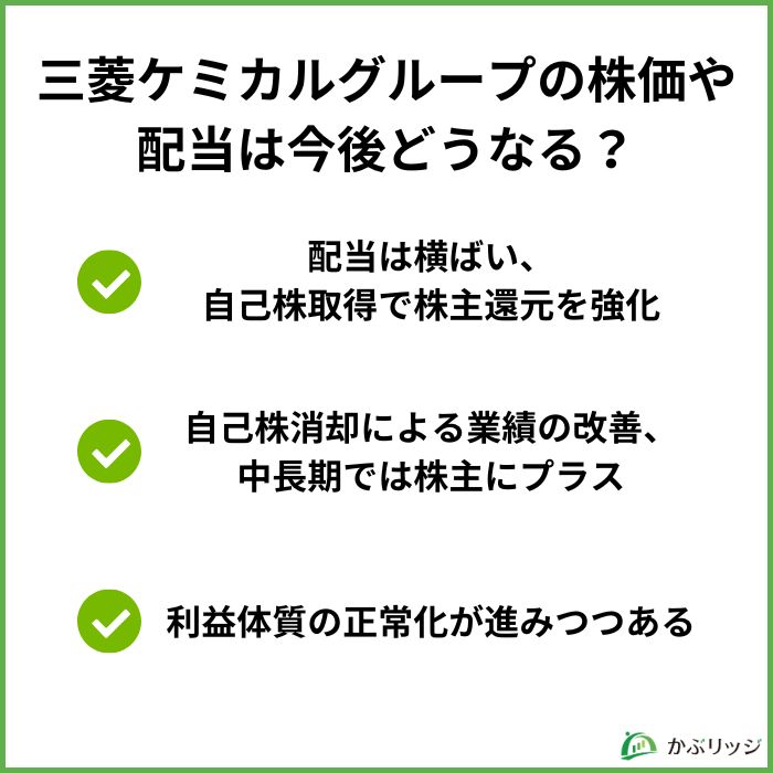 三菱ケミカルグループの株価や配当は今後どうなる？