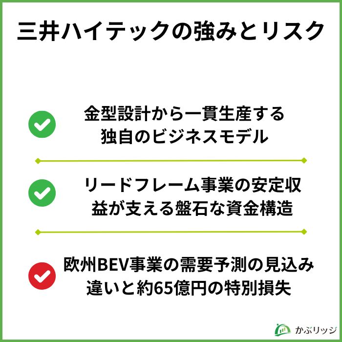 三井ハイテックの強みとリスク