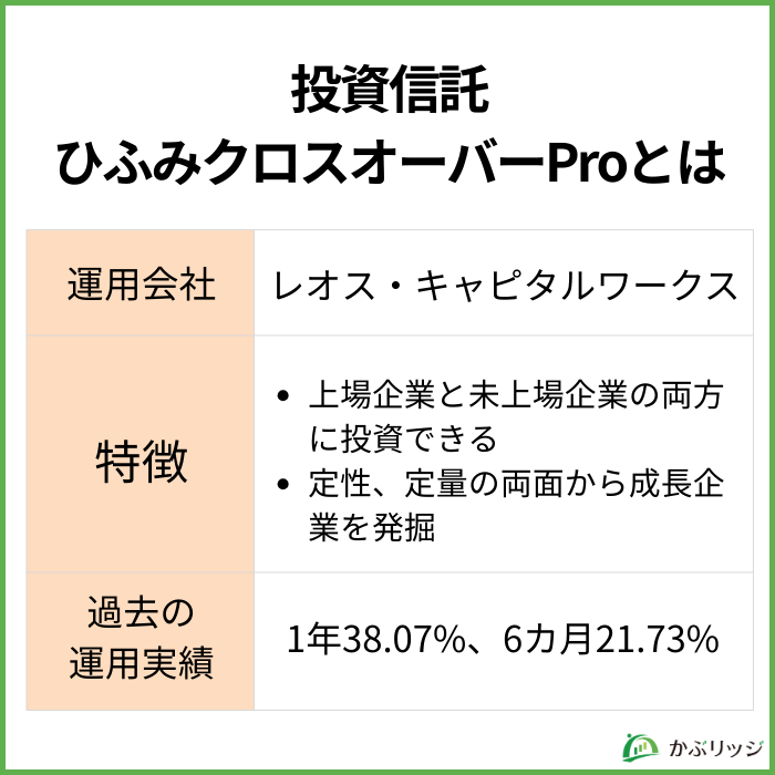 投資信託ひふみクロスオーバーProとは