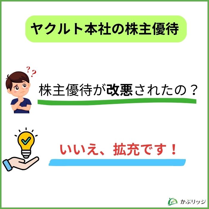 ヤクルト株主優待：拡充