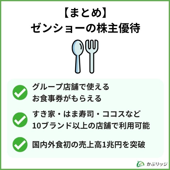 ゼンショー　まとめ