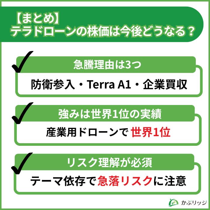 テラドローン　まとめ