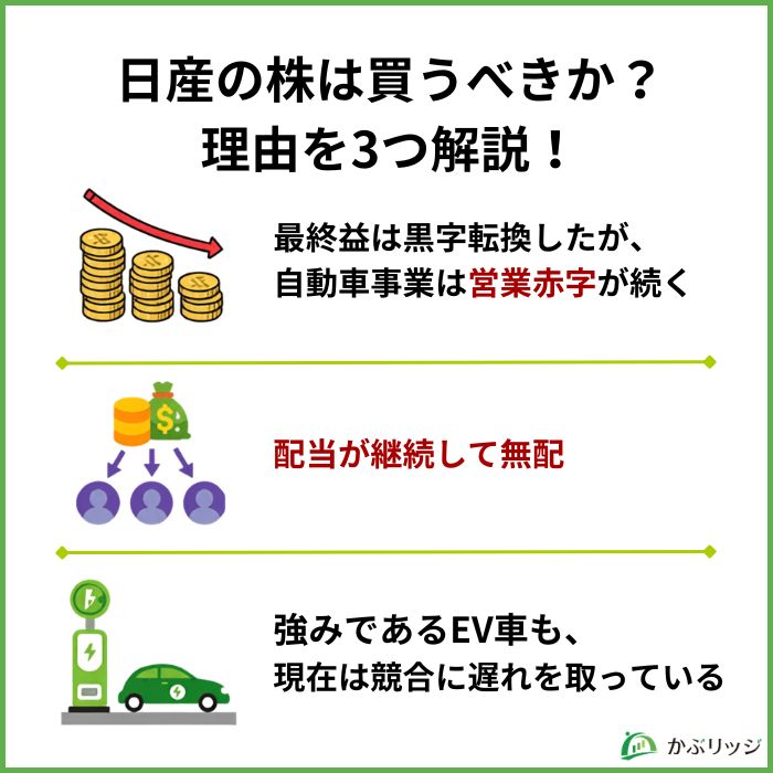 日産の株は買うべきか？理由を3つ解説